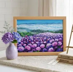 油絵 油彩 油彩画 絵 絵画【桜と菜の花咲く】 - メルカリ