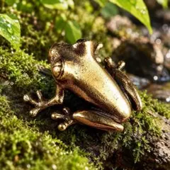 カエル　真鍮製　フィギュア　置物　ミニチュア