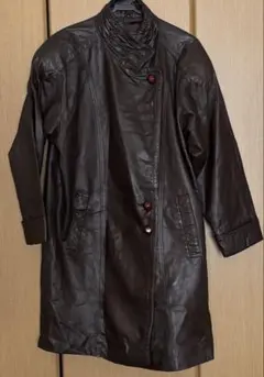 ロングレザーコート