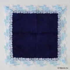 「新品未開封品」近沢レース ミッフィー ハンカチ バイカラーブルー ネイビー