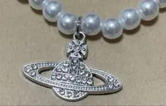 土星パールビーズネックレス