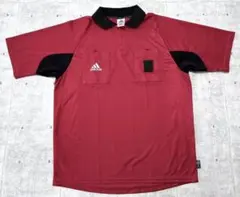90s adidas レフェリー 審判 半袖 シャツ 万国旗 パフォーマンスタグ