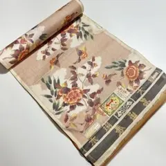 名匠展　本場白大島紬　５マルキ　花柄　着尺反物　着物スキ倶楽部　１０４０