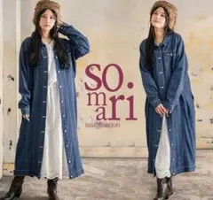 somari ソマリ　デニム　ロングワンピース ジャケット Gジャン