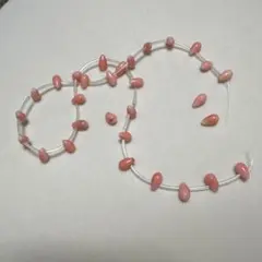 ピンク珊瑚染め クレオパトラビーズ 1連