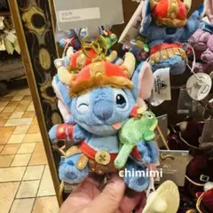 上海ディズニー クリスマス トナカイ スティッチ肩乗せぬいぐるみ
