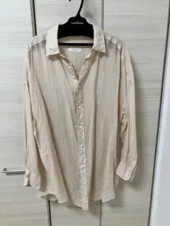 plage ✨美品✨　　 リネン混 長袖シャツ ベージュのサムネイル