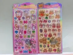 【正規品】 フワフワらびちゃん なっとうちゃん うるちゅるポップシール2枚セット