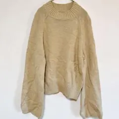 １点もの✨️RAMIRAL【40】ベージュ 長袖セーター ニット トップス 古着