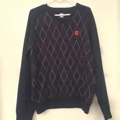 【美品】FJ フィットジョイ　ダイヤモンドパターン セーター　ゴルフ　メンズM