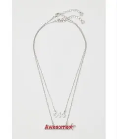 LAGUA GEM 2連ネックレス シルバー レッドのサムネイル