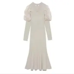 SNIDEL ドッキングマーメイドニットワンピース IVR