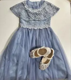 ライトブルー ドレス シューズセット
