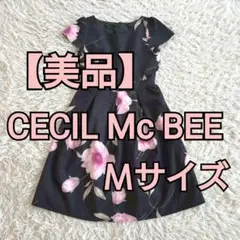 【美品】CECILMcBEE（セシルマクビー）　花柄ワンピース　Mサイズ