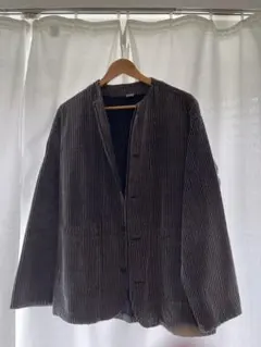 【relume】ノーカラー コーデュロイ カーディガン ストライプ