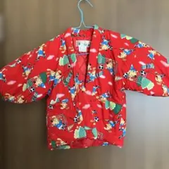 赤いサッカー柄半纏サイズ100