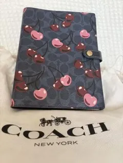 COACH チェリー柄 ノートカバー ノート付き　未使用品