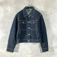 agnès b. ブラック クロップドジャケット　デニムジャケット　フランス製 To b. by agnes b. x RED CARD TOKYO オーバーサイズデニム