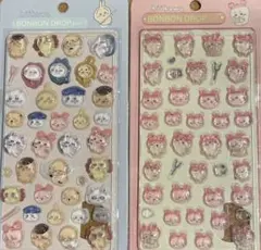 ちいかわ　みんなポーズ　古本屋かにちゃん⚫️シール2枚セット