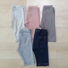 【西松屋】七分丈レギンス 5枚セット 90cm 女の子