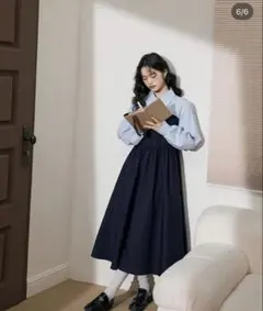 KUOSE 韓国ドッキングシャツワンピース　サイズLのサムネイル
