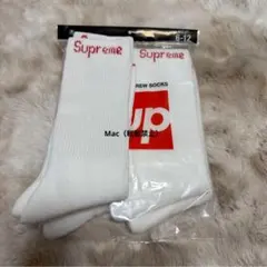 supreme hanes ソックス　靴下　白1足　新品未使用