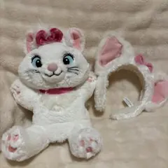 ディズニー　マリー ちゃん耳付きカチューシャ・マリーちゃんパペットセット