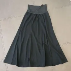 マタニティ 黒 マキシスカート 妊娠中期 後期