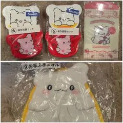 サンリオ　くじ　はなまるおばけ　保存容器 ミニ下敷き　お手ふきタオル 4個セット