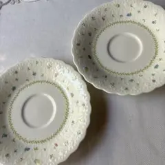 ナルミボーンチャイナ花柄 ソーサー 皿 陶器製のサムネイル