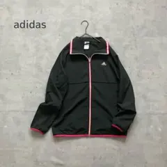 adidas アディダス トラックジャケット ブラック ピンク L