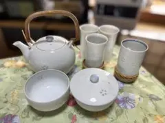 おまとめお得！！昭和レトロ・有田焼 文山 白磁（蛍撫子）お得 39点セット