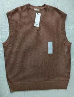 GU MEN ウォッシャブル メッシュニットベスト M