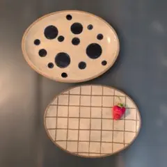 No.17　やちむん　オーバル皿　2点