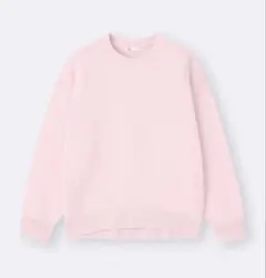 未使用！GU☆スウェットライクニットオーバーサイズセーター　ピンク　L 送料無料