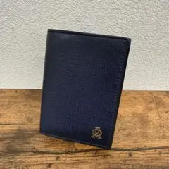dunhill ダンヒル ネイビー レザー 名刺入れ　カードケース