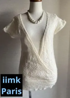 洋服　レディース iimk 夏服　半袖可愛いニットカットソー　トップス