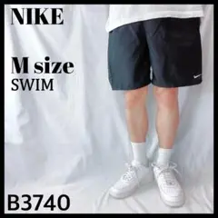 NIKE ナイキ メンズ 水着 水泳 スイムパンツ ワンポイント 黒 メンズ M