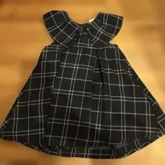 petit main チェック柄 ノースリーブワンピース 90