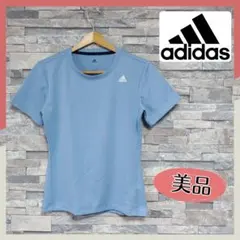 ★美品★アディダスadidas レディース スポーツウェア 半袖Tシャツ ブルー
