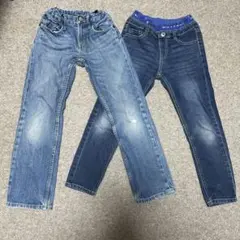 キッズ ジーンズ 2枚セット 130 UNIQLO しまむら