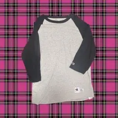 Champion 長袖カットソー XL グレー・ブラック