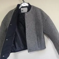 SLY ショートブルゾン グレー 軽い生地感 スライ