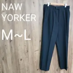 ニューヨーカー スラックス M L 紺 ストライプ ウール パンツ スーツのサムネイル