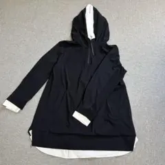 T844 Gabardine K.T 異素材　アウター　プルオーバー　フード　Ｌのサムネイル