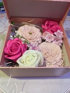 造花アレンジメント ギフト用ボックス入り