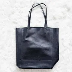 イタリア製✨GIUDI レザー トートバッグ シボ革 ネイビー A4 通勤通学