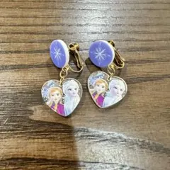 アナと雪の女王 ハート型イヤリング