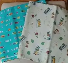 くるま & きしゃ カット生地 2点セット 処分価格