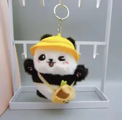 パンダ ぬいぐるみ キーホルダー 黄色 帽子 パイナップル バッグチャーム